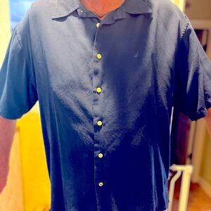 Nautica blue button-down.